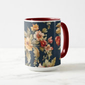 絶妙イタリアンな美しい花柄 マグカップ (正面右)