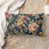 絶妙イタリアンな美しい花柄 ランバークッション (ブランケット)