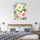 絶妙エレガント春の花。絵を描の キャンバスプリント (インサイチュ (寝室))
