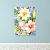 絶妙エレガント春の花。絵を描の キャンバスプリント (インサイチュ (ウッドフロア))