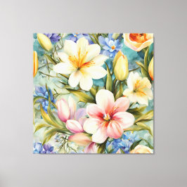 絶妙エレガント春の花。絵を描の キャンバスプリント