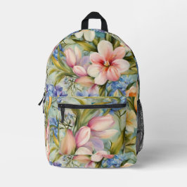 絶妙エレガント春の花。絵を描の プリントバックパック