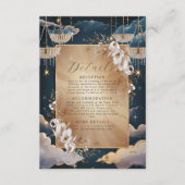 絶妙ゴールデンシャンデリア結婚フローラ エンクロージャーカード (正面)