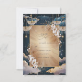 絶妙ゴールデンシャンデリア結婚フローラ 出欠カード (正面)