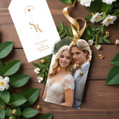 絶妙シックなミニマリストゴールデン結婚ズイニシャル ギフトタグ