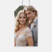 絶妙シックなミニマリストゴールデン結婚ズイニシャル ギフトタグ (裏面)