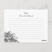 絶妙バロックB&Wブライダルシャワーレシピカード ポストカード (裏面)