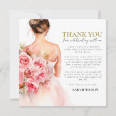 絶妙ミニマルなブライダルシャワー結婚ありがとう (正面)