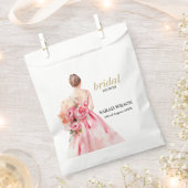 絶妙ミニマルな水の色結婚のブライダルシャワー フェイバーバッグ (クリップ留めされた状態)