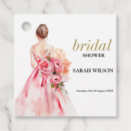 絶妙ミニマルの結婚ブライダルシャワー フェイバータグ