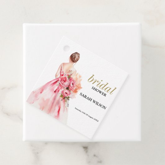 絶妙ミニマルの結婚ブライダルシャワー フェイバータグ (インサイチュ)