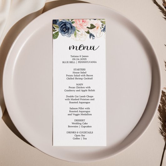 絶妙秋フローラディナーメニューカード 招待状