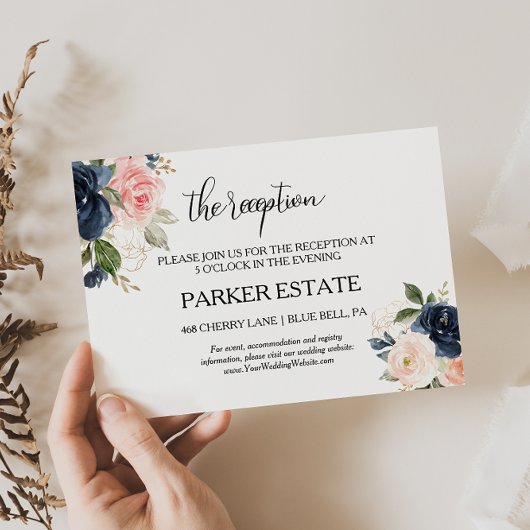 絶妙秋フローラ結婚式レセプションカード 招待状