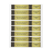 絶妙結婚な |ダマスクに金のオーバーレイ ラップアラウンドラベル (シート)