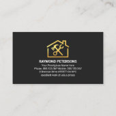 絶妙金ゴールドホーム絵を描（ばちゃばちゃ）跳ねる 名刺 (裏面)