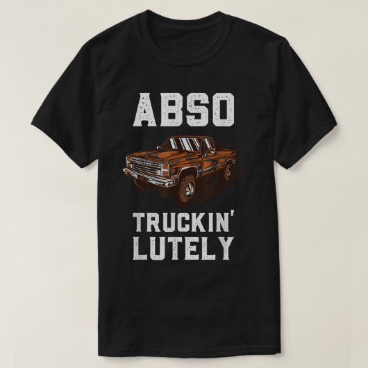 絶対おもしろいヴィンテージトラック泥を拾う Tシャツ (デザイン正面)