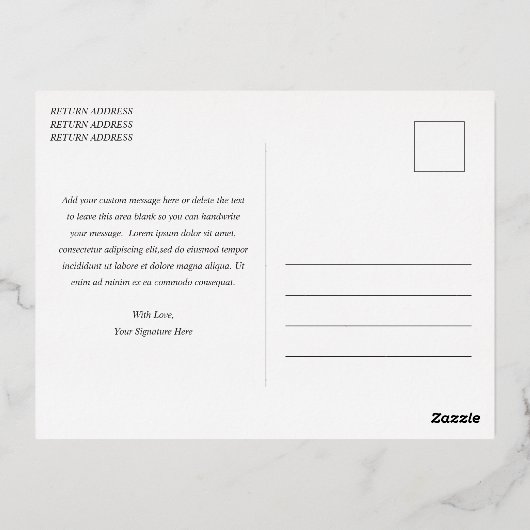 絶対にいけなペット写真かわいいクリスマス 箔シーズンポストカード (裏面)