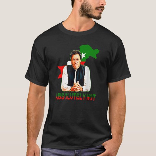 絶対にパキスタンの地図国旗Imran Khan Ptiではない Tシャツ (正面)