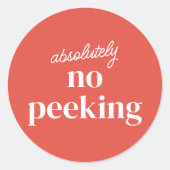 絶対にピーキングクリスマスステッカー ラウンドシール (正面)