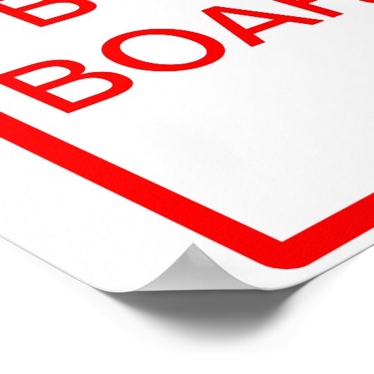 絶対にブーギーボーディングサインなし ポスター (角)