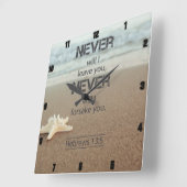 絶対にヘブルス離れ13:5 スクエア壁時計 (傾斜)