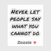 絶対に人にビニールカスタムシールを言わせない シール (シート)