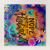 絶対に価値があるカラフル花ハート ジグソーパズル (横)