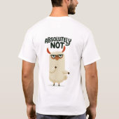絶対に嫌 グランピー ラマ キャラクター ギフト Tシャツ (裏面)