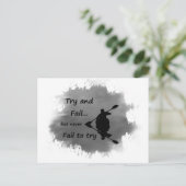 絶対に引用文カヤックを試やる気を起こさせるしてみる ポストカード (スタンド正面)