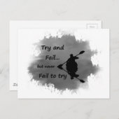 絶対に引用文カヤックを試やる気を起こさせるしてみる ポストカード (正面/裏面)