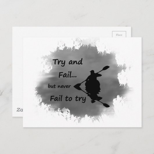 絶対に引用文カヤックを試やる気を起こさせるしてみる ポストカード (正面/裏面)