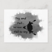 絶対に引用文カヤックを試やる気を起こさせるしてみる ポストカード (正面)