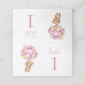 絶対に愛らしいテディベアガーリー座席表 プレイスカード (外部開封)