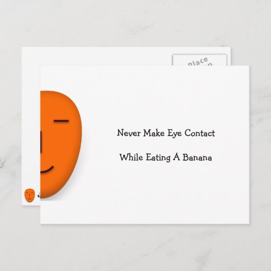 絶対に目を作らない… -スマイルを送信 – はがきおもしろい ポストカード (正面/裏面)
