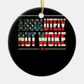 絶対に目を覚ましアンチ目覚めキャンセルカルチャー セラミックオーナメント (正面)