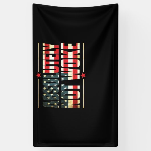 絶対に目を覚ましアンチ目覚めキャンセルカルチャー 横断幕 (縦)