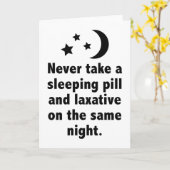 絶対に睡眠薬と薬を飲まない カード (黄色い花)