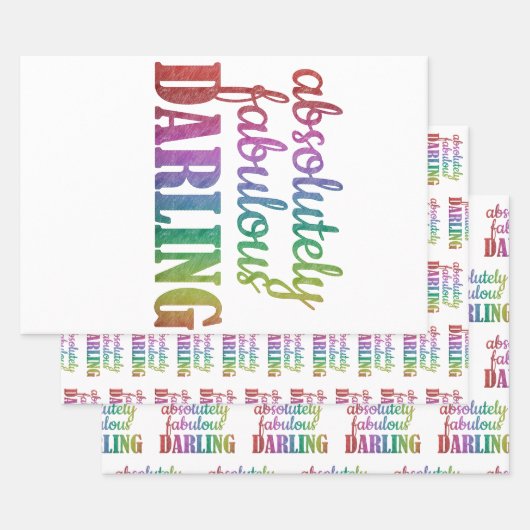 絶対に素晴らしいダーリングラッピング紙- Glam ラッピングペーパーシート (セット)