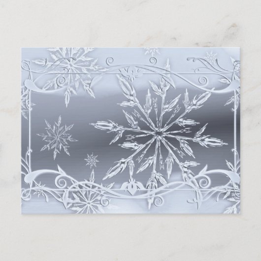 絶対に素晴らしい雪の結晶デザイン ポストカード (正面)