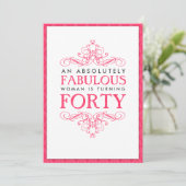 絶対に素晴らしい40歳の誕生日パーティの招待状 招待状 (スタンド正面)