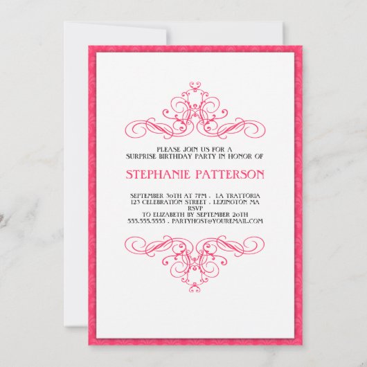 絶対に素晴らしい40歳の誕生日パーティの招待状 招待状 (裏面)