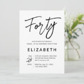 絶対に素晴らしい40歳の誕生日 招待状 (スタンド正面)