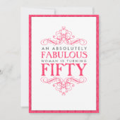 絶対に素晴らしい50歳の誕生日パーティーの招待 招待状 (正面)