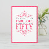 絶対に素晴らしい50歳の誕生日パーティーの招待 招待状 (スタンド正面)