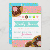 「絶対に見逃したくない」ドーナツ招待状 招待状 (正面/裏面)