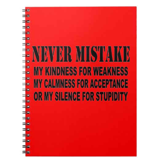 絶対に間違いない ノートブック (正面)