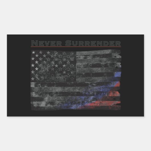 絶対に黒旗を降ろさない 長方形シール (正面)