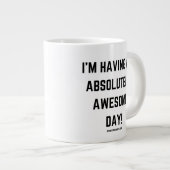 絶対に1日を過素晴らしごす！ tkkinney.com ジャンボコーヒーマグカップ (正面右)