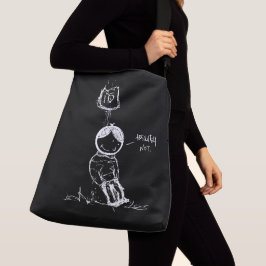 絶対に/通り記号に傾く白 クロスボディバッグ