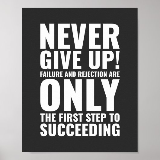 絶対与えに! |やる気を起こさせる引用文 ポスター (正面)